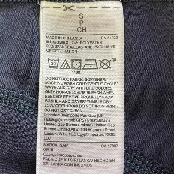 Gap Fit Eclipse Side Stripe Paneled 7/8 Length Leggings Blue White Sz S - Picture 8 of 9